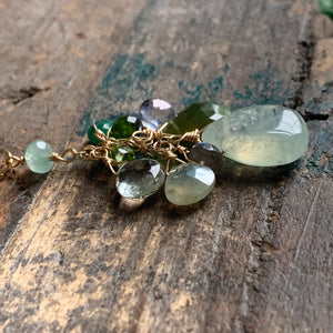 Cascades Necklace | Green Multi Gemstones