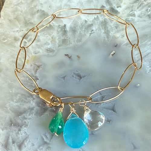 Gem Trio Bracelet | Ocean