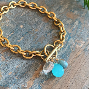 Charm Trio Bracelet / Aqua