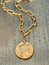 Coin Necklace | Paperclip Chain