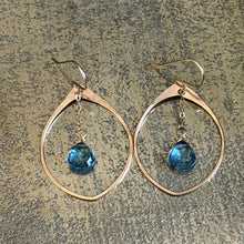 Mirage Earrings | Leaf Shape with Blue Quartz