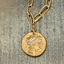 Coin Necklace | Paperclip Chain