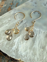 Gem Trio Earrings | Smokey Quartz