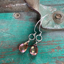 Sterling Silver Pink Quartz Earrings