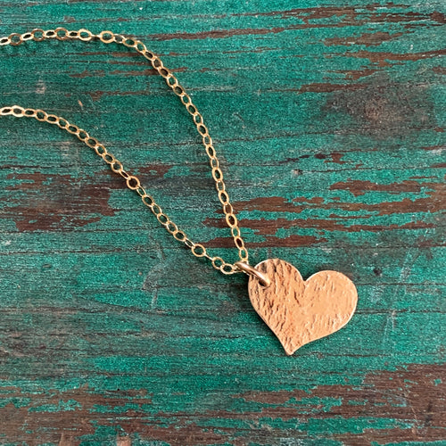 Hammered Heart Necklace
