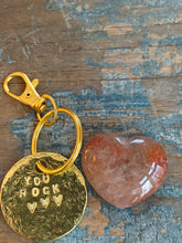“You Rock” Keychain and Stone Heart