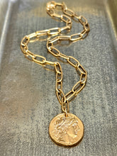 Coin Necklace | Paperclip Chain