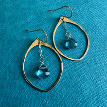 Mirage Earrings | Leaf Shape with Blue Quartz