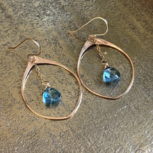 Mirage Earrings | Leaf Shape with Blue Quartz