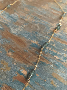 Ella Necklace | Moss Aquamarine
