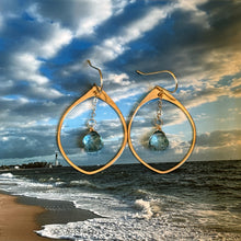 Mirage Earrings | Leaf Shape with Blue Quartz