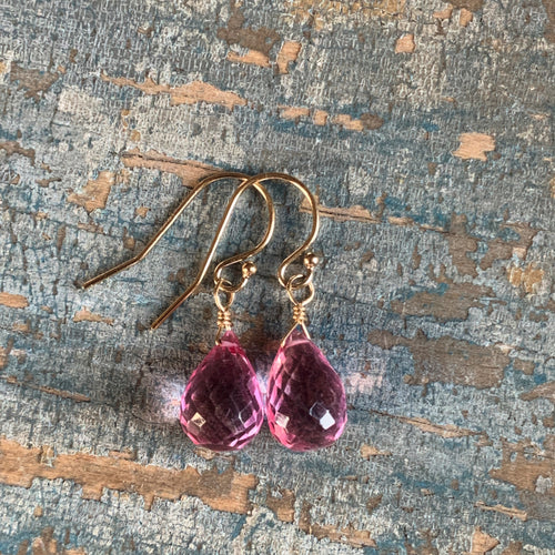 Pink Quartz Earrings