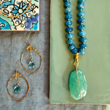Mirage Earrings | Leaf Shape with Blue Quartz