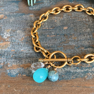 Charm Trio Bracelet / Aqua