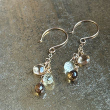 Gem Trio Earrings | Brown