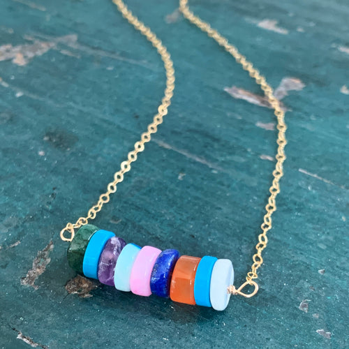 Ava Necklace - Multi Stone