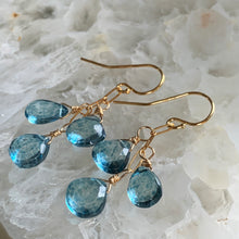 Gem Trio Earrings | London Blue