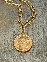 Coin Necklace | Paperclip Chain