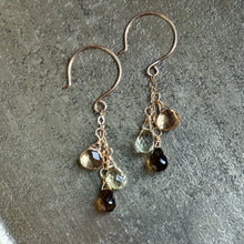 Gem Trio Earrings | Brown