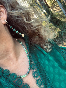 Enchanted Necklace | Hand Knotted Green Gemstone Necklce