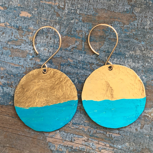 Santorini Earrings | Large Turquoise