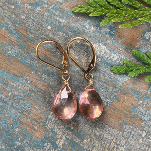 Pink Quartz Earrings