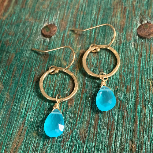 Sarina Earrings / Aqua