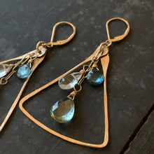 Triangle Gem Trio Earrings