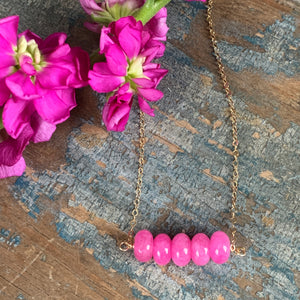 Ava Necklace - Pink