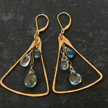 Triangle Gem Trio Earrings