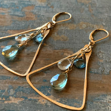 Triangle Gem Trio Earrings