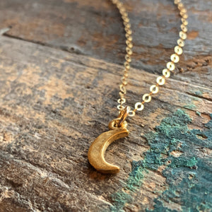 Hammered Moon Necklace