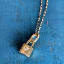 Starburst Padlock Pendant / Gold
