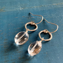 Sarina Earrings / Silver + Clear