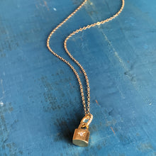 Starburst Padlock Pendant / Gold
