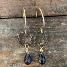 Sarina Earrings / Gunmetal + Iolite