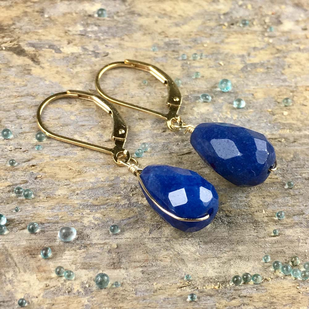 Azure Earrings/ Gold