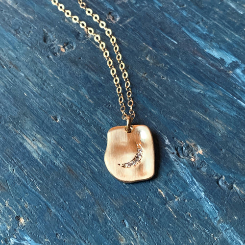 CZ Moon Necklace