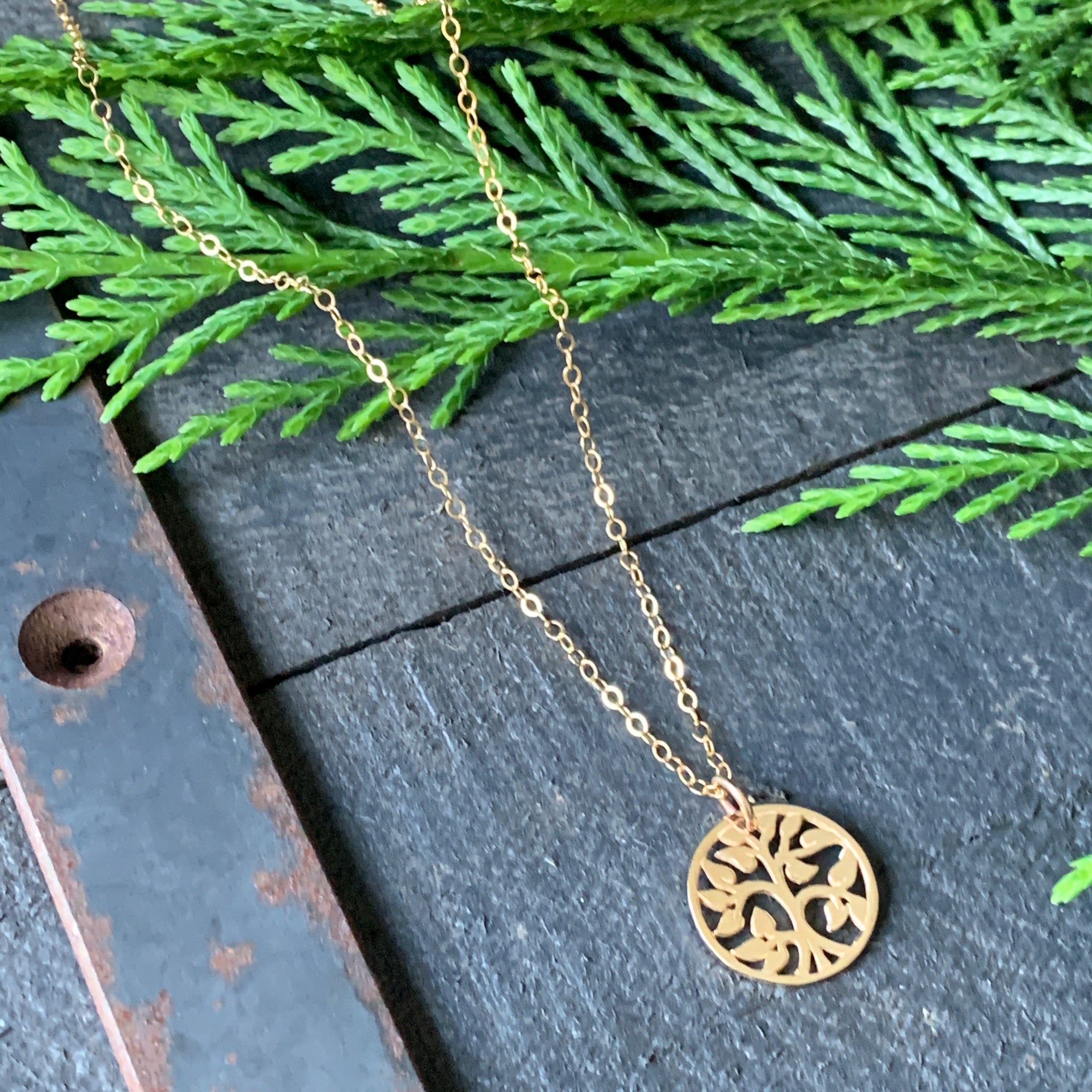 Real gold tree online of life necklace