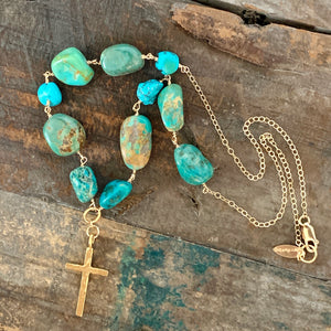 Turquoise Cross Necklace