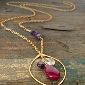 Capri Necklace Gold/Purple