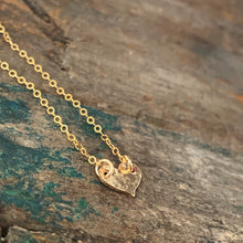 Heart Necklace / Hammered / Small