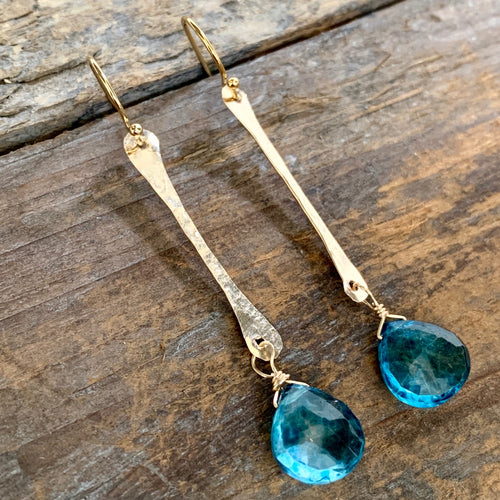Verona Earrings / Blue Quartz