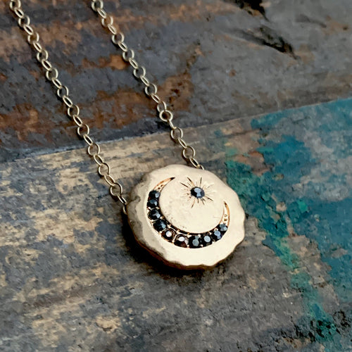 Moon and Star Necklace