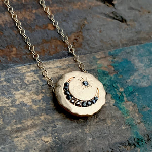 Moon and Star Necklace