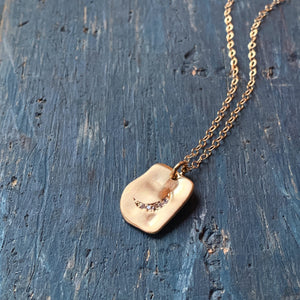 CZ Moon Necklace