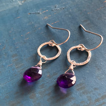 Sarina Earrings / Silver + Purple