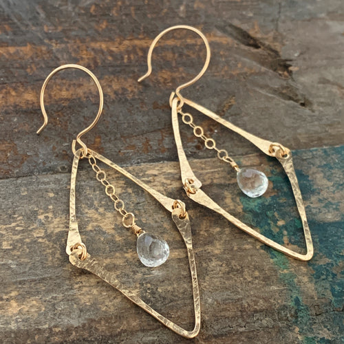 Florence Earrings / Clear Quartz