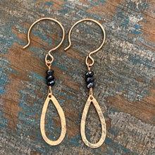 Quest Earrings / Open Teardrop • Black