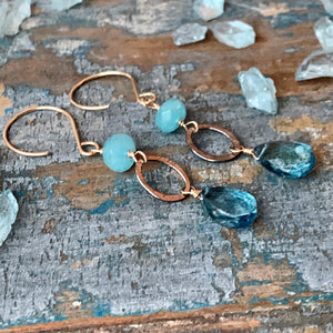 Laine Earrings - Aqua